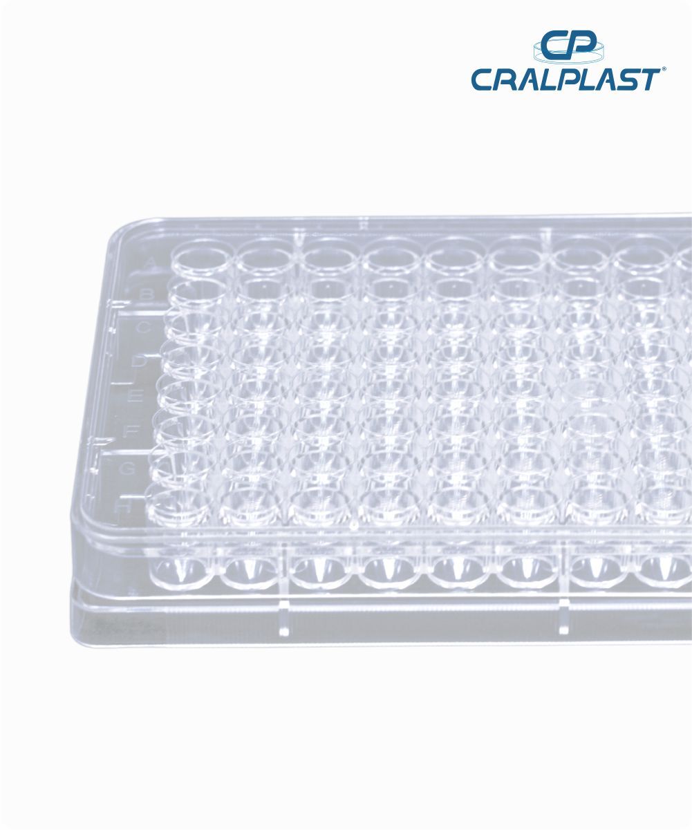 Microplaca fundo V com tampa estéril individual